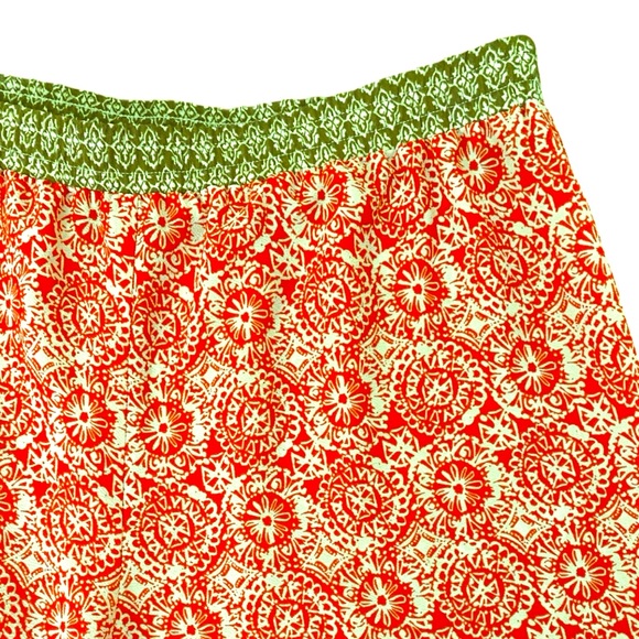 Cato Boho Women’s Pants Large Boho Pull On Wide Leg High Waist Orange Crepe - Picture 2 of 6